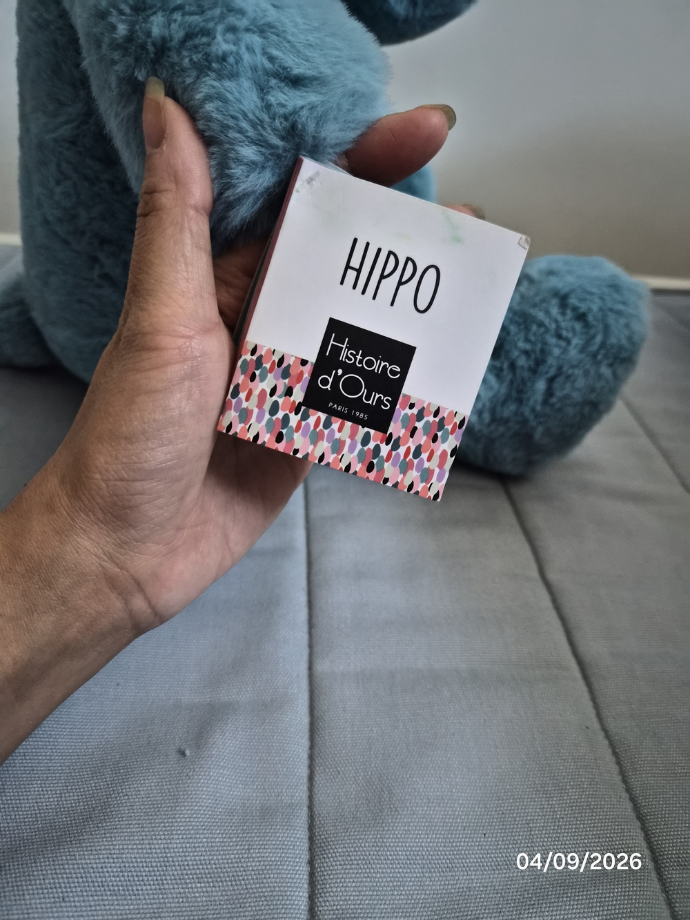 FAO SCHWARZ Blue Plush Hippo Stuffed Animal - Picture 11 of 15